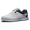 FootJoy Mens Pro SL 2022 Golf Shoe In White/Navy/Red And Wide