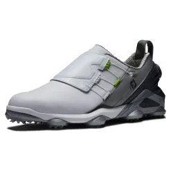 FootJoy Mens Tour Alpha BOA Golf Shoe In White / Grey / Charcoal