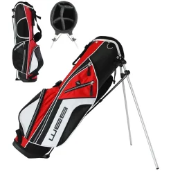 Go Golf Go Junior Stand Bag 66cm - Black/Red