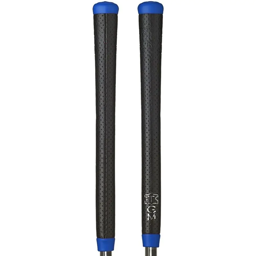 The Grip Master Masters Leather Club Grips - Black/Blue