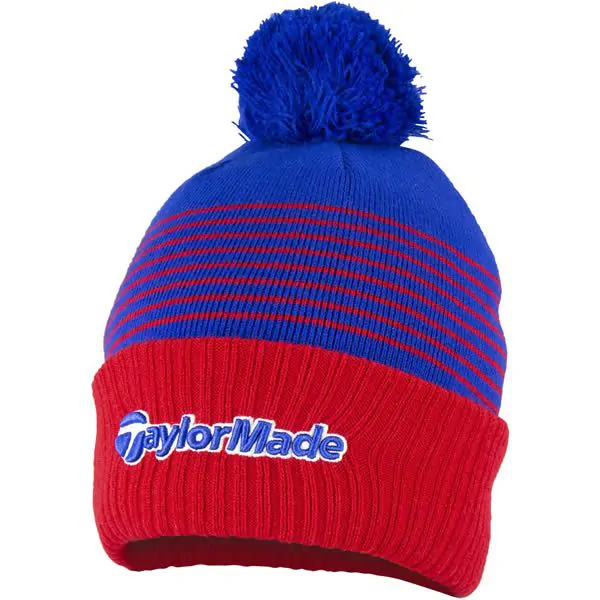 TaylorMade Golf Taylormade Mens Bobble Beanie - Red/Royal